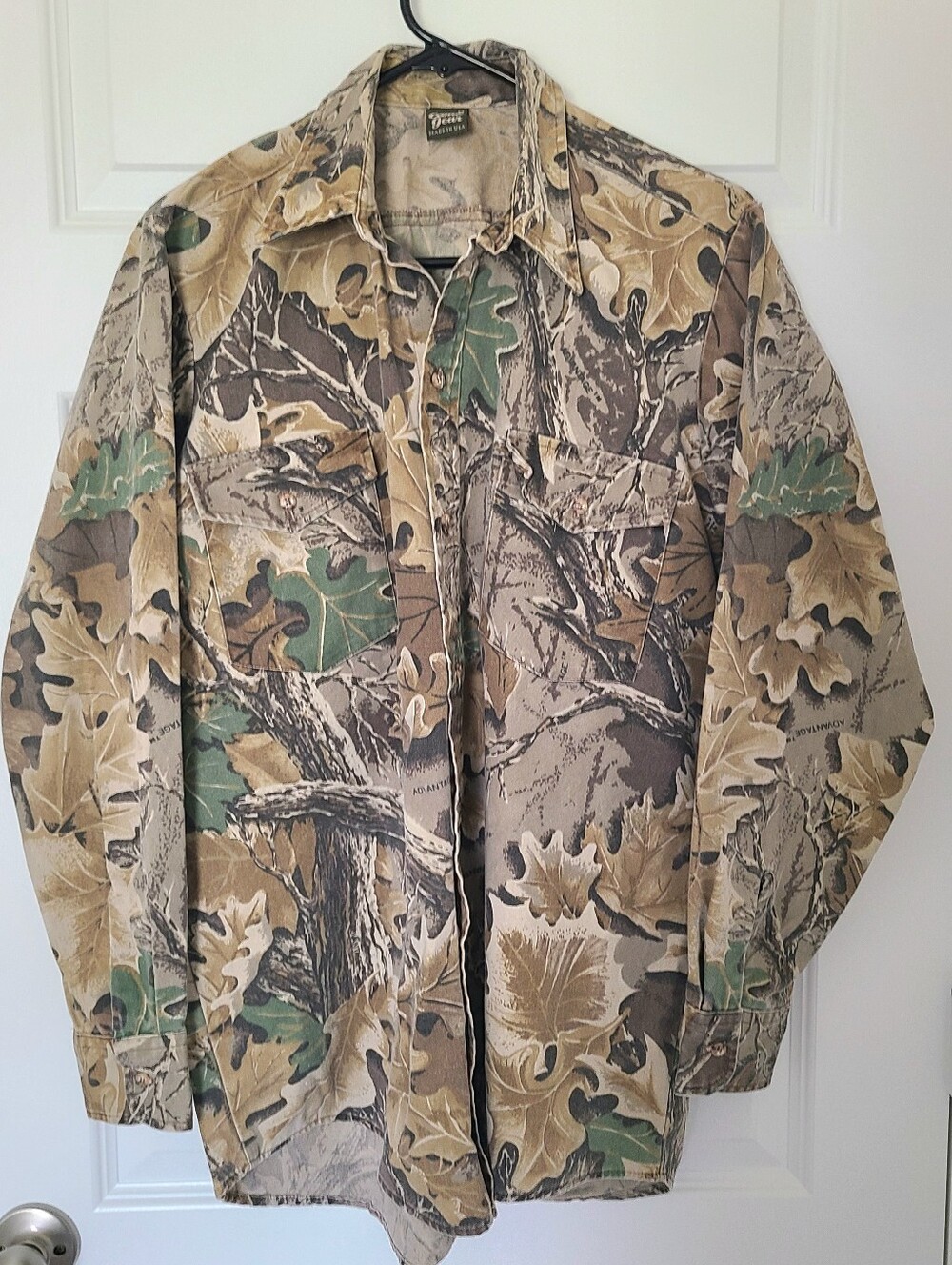Camo Gear Shirt Mens SIZE M  Multicolor Hunting Long Sleeve USA 90s Vintage